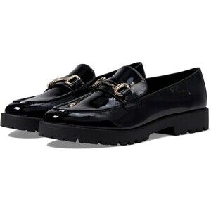 Bandolino 7.5 Franny Black Patent Loafers Lug Sole Women's Shoes NWOB